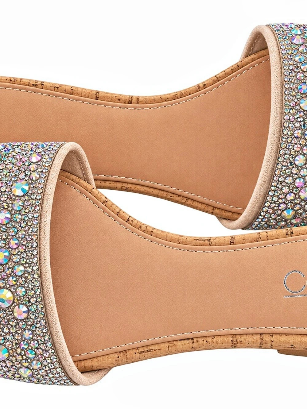 Corkys Our Lil Secret Rhinestone Slide Sandals Brown & Multicolor US 11 NWT